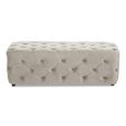 Alea Hall Bench - Mink Velvet Fabric