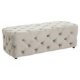 Alea Hall Bench - Mink Velvet Fabric