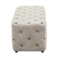 Alea Hall Bench - Mink Velvet Fabric