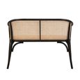 Cebu Bench - Black Beech Wood with Beige Fabric