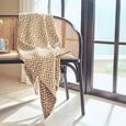 Cebu Bench - Black Beech Wood with Beige Fabric