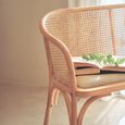 Cebu Bench - Natural Beech Wood with Beige Fabric