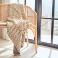 Cebu Bench - Natural Beech Wood with Beige Fabric