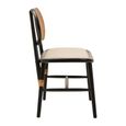 Cebu Bench - Natural Elm Wood with Beige Fabric