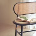 Cebu Bench - Natural Elm Wood with Beige Fabric