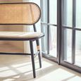 Cebu Bench - Natural Elm Wood with Beige Fabric