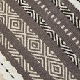 Cefena Bench - Grey and White Patterned Fabric