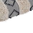 Cefena Bench - Moroccan - White and Black Fabric
