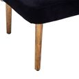 Cefena Bench - Moroccan - White and Black Fabric with Backrest