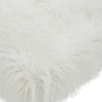 Clarence Bench - White Faux Fur with Gold Legs