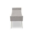 Gilden Bench - Grey Fabric with Silver Angular Legs