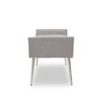 Gilden Bench - Grey Fabric with Silver Angular Legs