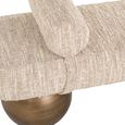 Geneva Hall Bench - Beige - Fabric and Metal