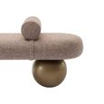 Geneva Hall Bench - Brown - Fabric and Metal