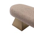 Geneva Hall Bench - Brown - Fabric and Metal