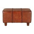 Inca Bench - Brown Leather - Upholstered