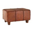 Inca Bench - Brown Leather - Upholstered