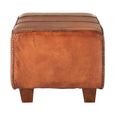 Inca Bench - Brown Leather - Upholstered