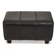 Inca Footstool - Black Leather