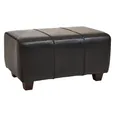 Inca Footstool - Black Leather