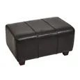 Inca Footstool - Black Leather
