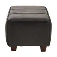 Inca Footstool - Black Leather