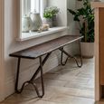 Unique One of a Kind - Industrial Bench - Hairpin Legs - Brown - Reclaimed Wood and Metal