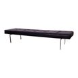 Darell Tufted Bench - Black - Leather and Metal