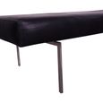 Darell Tufted Bench - Black - Leather and Metal