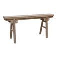 Unique One of a Kind - Distressed Bench - Trestle Legs - Natural - Elm Wood