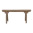 Unique One of a Kind - Distressed Bench - Trestle Legs - Natural - Elm Wood