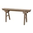 Unique One of a Kind - Distressed Bench - Trestle Legs - Natural - Elm Wood