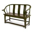 Unique One of a Kind - Distressed Loveseat Bench - Green - Lacquered Pine Wood