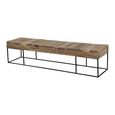 Unique One of a Kind - Industrial Bench - Natural and Black - Reclaimed Wood and Metal