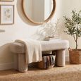 Weston Hall Bench - Oval - Beige - Fabric