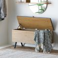 Barco Storage Bench - Grey and Natural - Fabric and Wooden