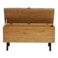 Barco Storage Bench - Grey and Natural - Fabric and Wooden