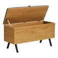 Barco Storage Bench - Grey and Natural - Fabric and Wooden