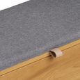 Barco Storage Bench - Grey and Natural - Fabric and Wooden