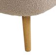 Harlow Storage Bench - Beige and Natural - Fabric and Rubberwood