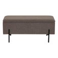 Watford Storage Bench - Dark Grey Boucle - Fabric and Metal