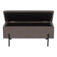 Watford Storage Bench - Dark Grey Boucle - Fabric and Metal