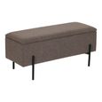 Watford Storage Bench - Dark Grey Boucle - Fabric and Metal