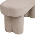 Weston Hall Bench - Oval - Beige - Fabric