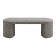 Westport Curved Hall Bench - Oval - Black and White - Fabric