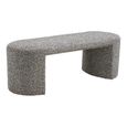 Westport Curved Hall Bench - Oval - Black and White - Fabric
