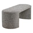 Westport Curved Hall Bench - Oval - Black and White - Fabric
