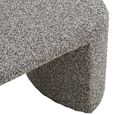 Westport Curved Hall Bench - Oval - Black and White - Fabric