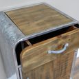 Industrial Cabinet - 1 Door - 1 Drawer - Distressed Wood and Metal