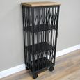 Industrial Cabinet - 1 Shutter Door - on Wheels - Black - Metal
